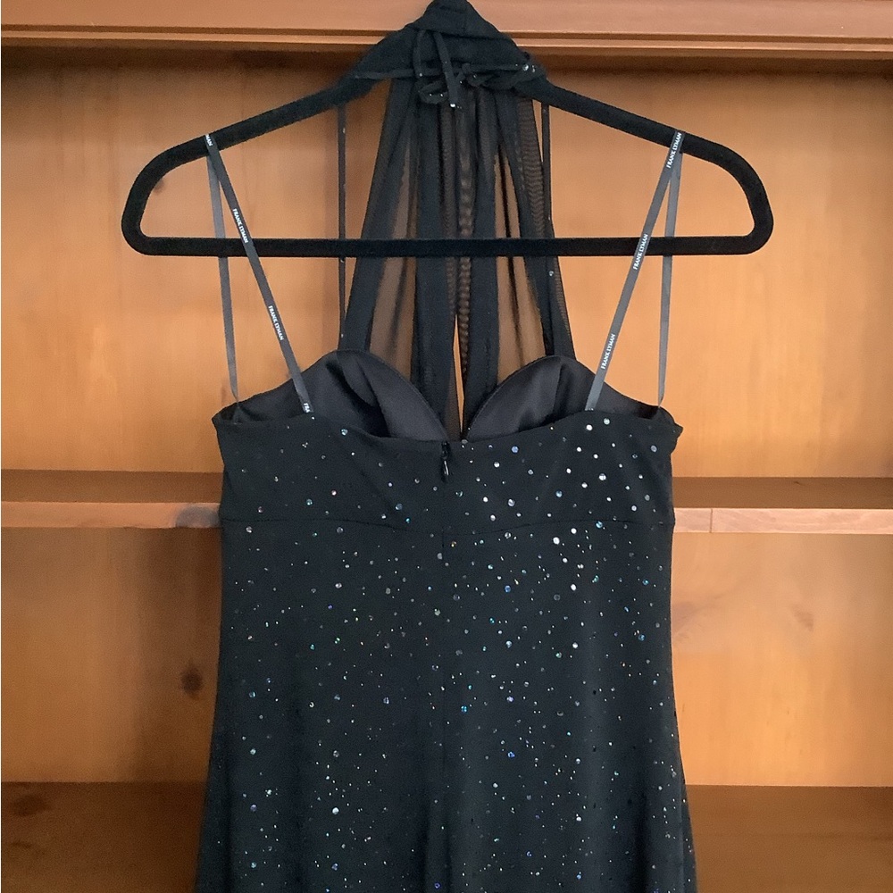 Vintage Y2K Black Sparkle Halter Dress Size  6 | Made in Fairy Grunge Formal - Picture 10 of 13